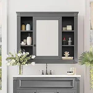 Medicine Cabinet with Mirror, Waterproof Finish, Made with Durable Materials, 4 Color Choices