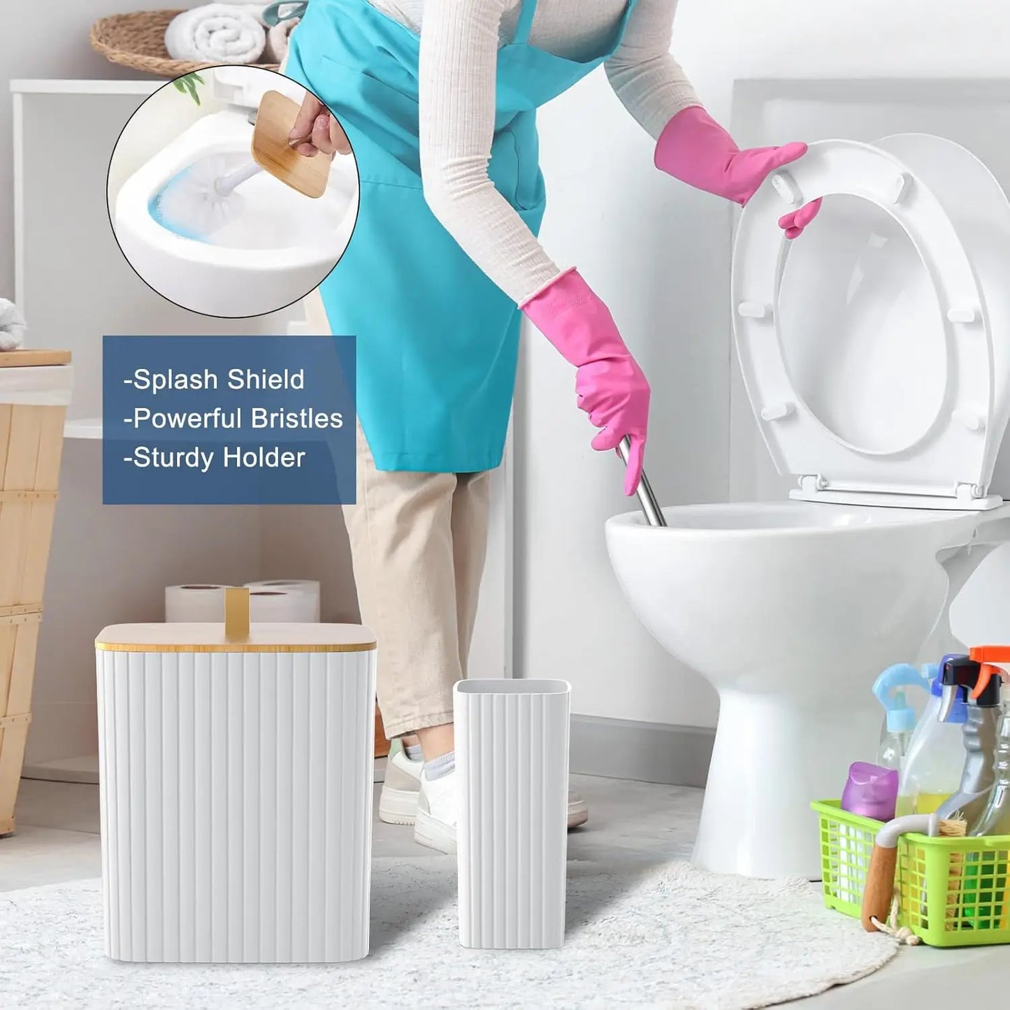 24PCS Bathroom Set, Stylish & Functional, White