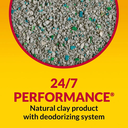 Non-Clumping Cat Litter, 24/7 Performance Multi Cat Odor Control, 48 lb Low Dust, Quick Cleanup, Moisture Absorption, Fresh Scent