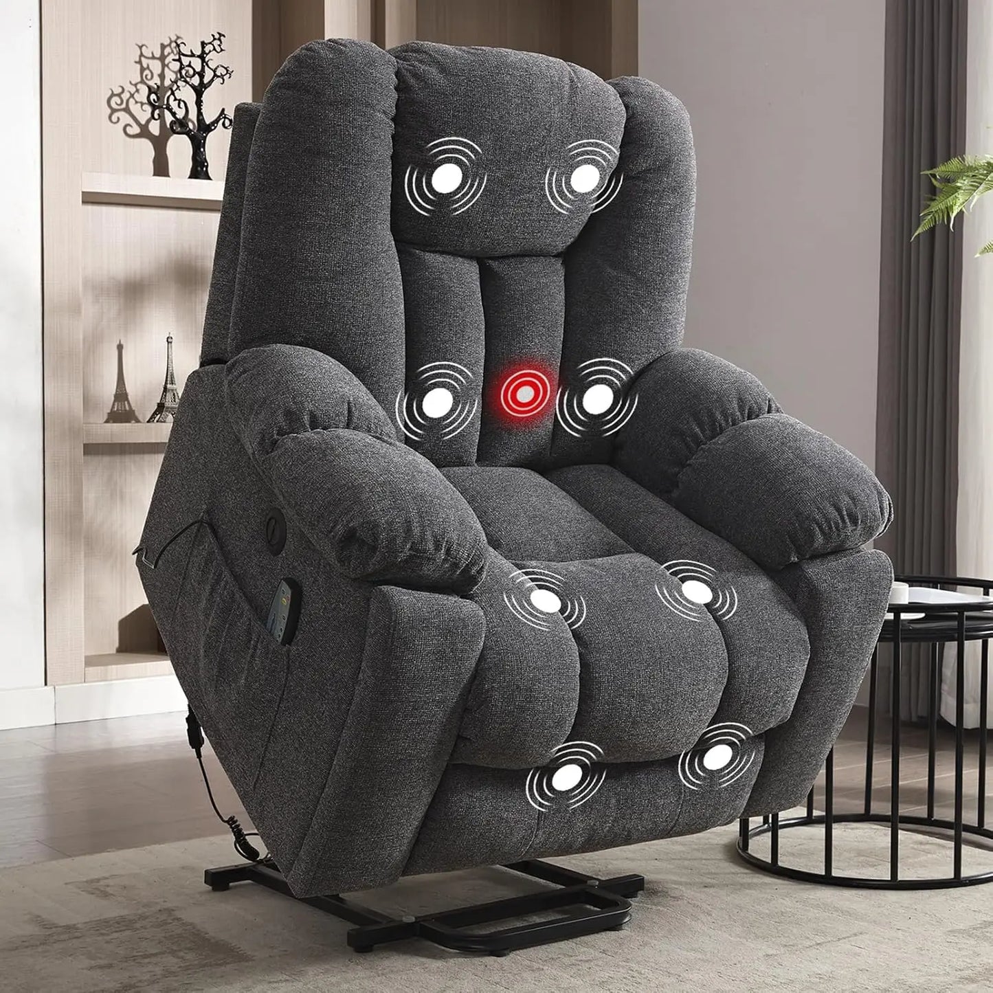 Power Lift Recliner Chair with Massage and Heat