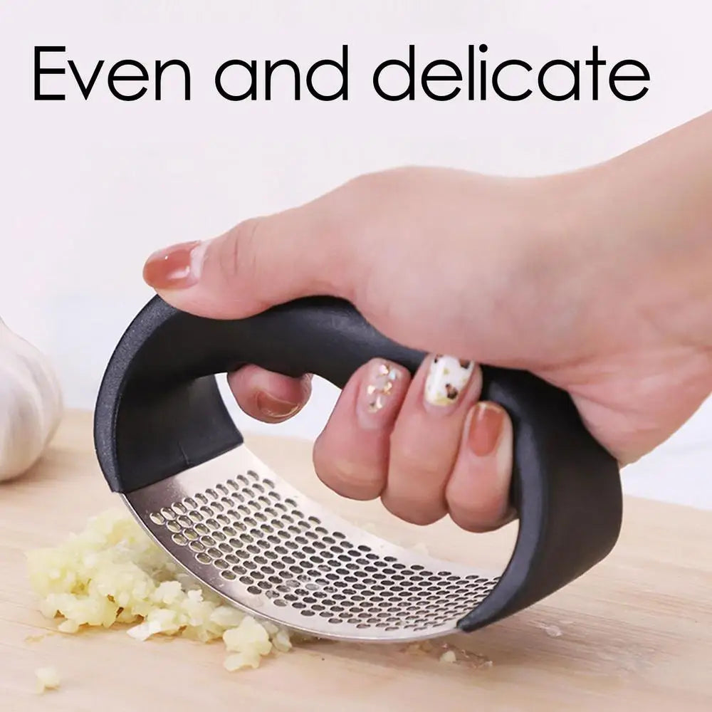 Stainless Steel Garlic Press/Crusher, Manual Minced or Chopped Garlic t