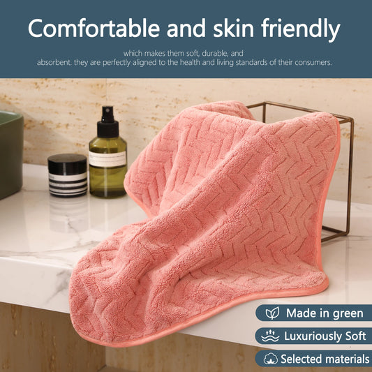 4 Piece set Towel Set with Hook, Ultra Soft, Highly Absorbent for Bathroom