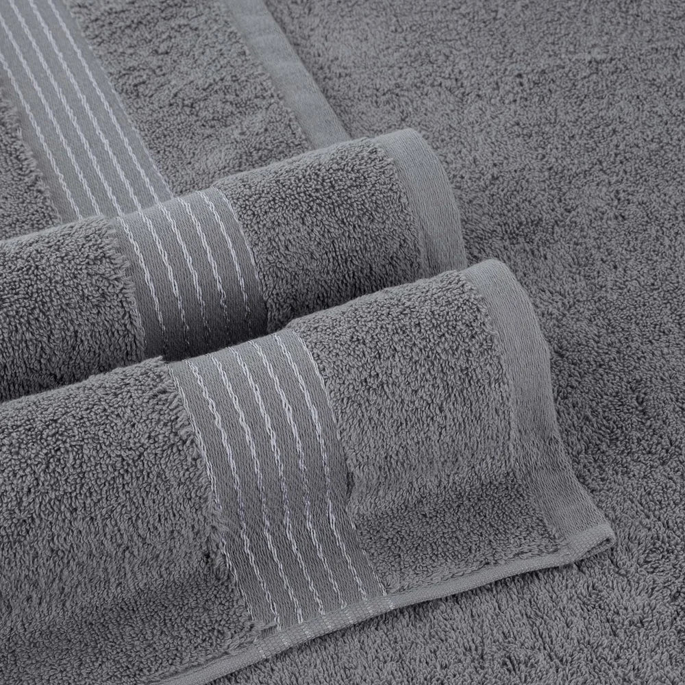 6 Piece, Turkish Cotton Towel Set, Gray