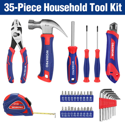 35-Piece General Household Tool Kit with Toolbox
