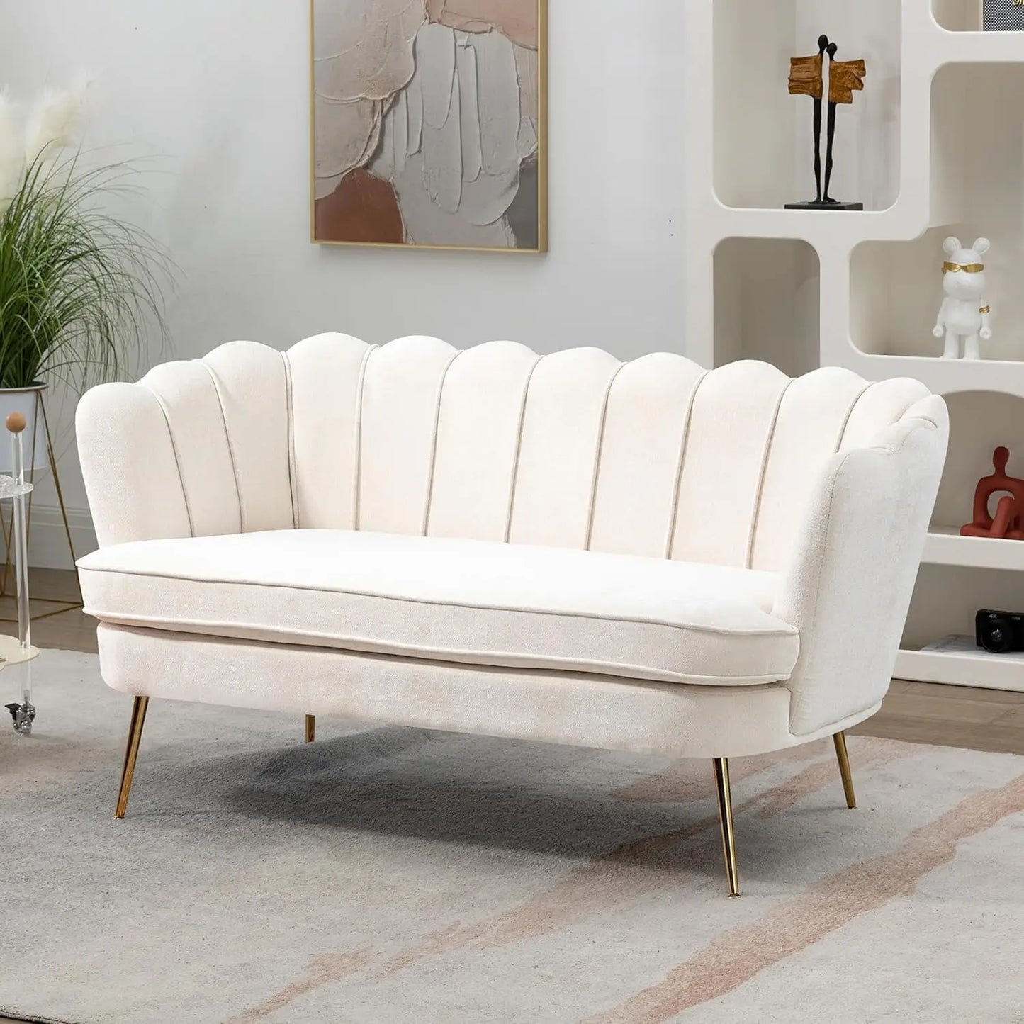 59” Small, Modern ,Chenille Loveseat/Sofa