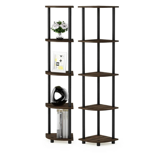 5 Tier Corner Display Rack ,Set of 2, Open Shelves