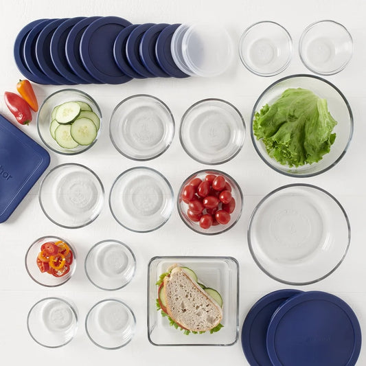 Glass Food Storage Container, 30 Piece Set
