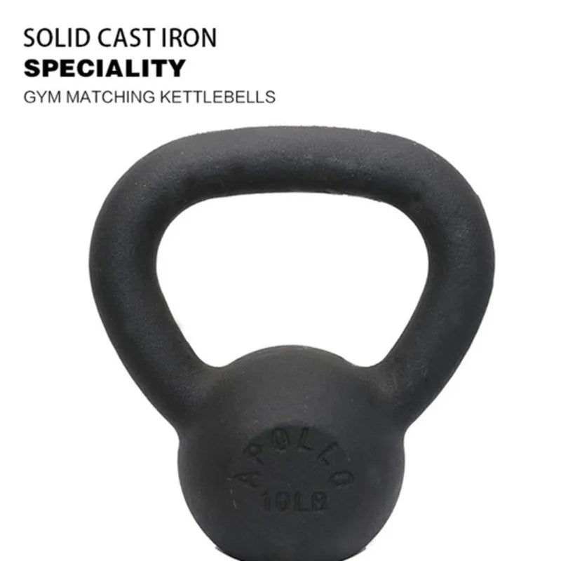 Solid Cast Kettle bells Ideal for Strength Training, Building Muscles, Great for swings, dead lifts squats, get-ups and more, black