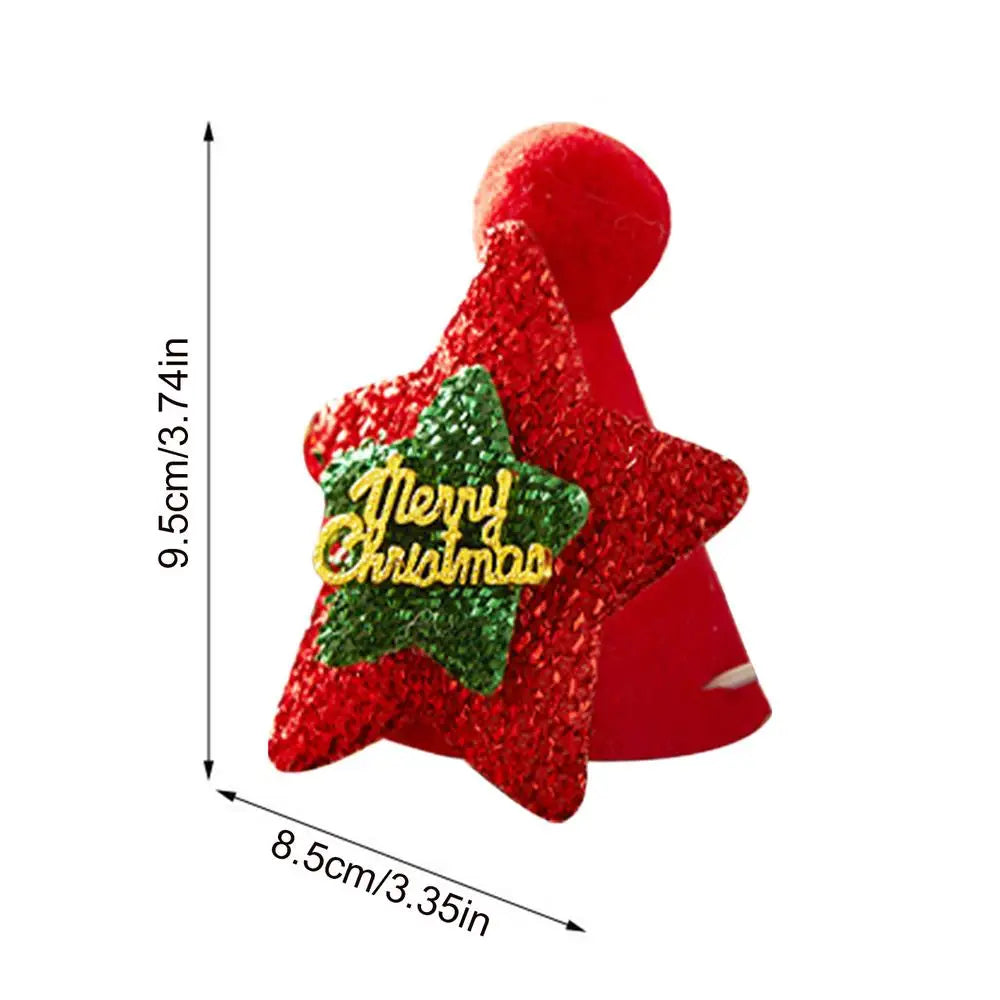 Soft Christmas Kitten/Cat Hat, Green, Red