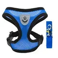 Dog/Cat Breathable and Comfortable Harness with Leash, Polyester, Adjustable Mesh Dog/Cat Harness -S, M.L, XL, 7 Color Selections