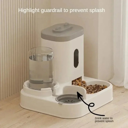 Automatic Feeder MultiPet Food Bowl With Water Fountain, Large Capacity Food Storage Dispenser, 5 Colors