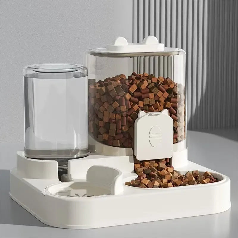 Automatic Feeder MultiPet Food Bowl With Water Fountain, Large Capacity Food Storage Dispenser, 5 Colors