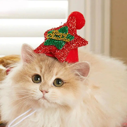 Soft Christmas Kitten/Cat Hat, Green, Red