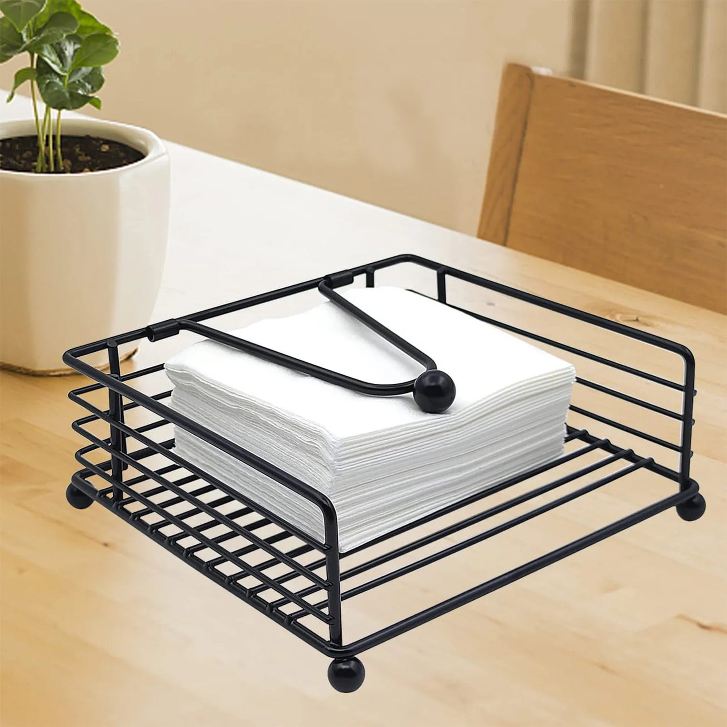 Napkin Holder For Kitchen, Outdoors or RV - Black