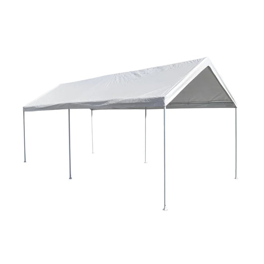 Durable 10x15 Carport Shelter, Water Resistant, UV Protection, Easy Setup-Steel Frame ,Storage, 150 Sq Ft Includes Stake Kit