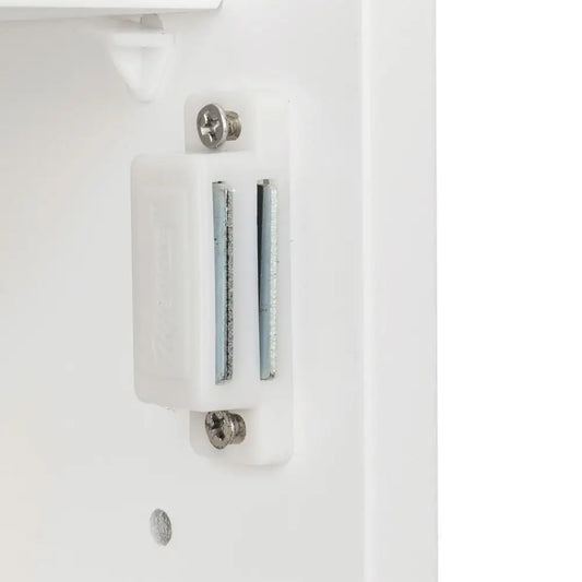 White Wall-Mounted Bathroom Cabinet with Mirror