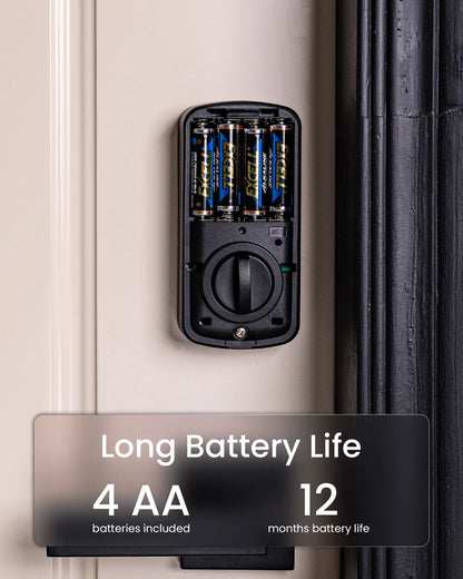DESLOC A100F Keyless Entry Door Lock, Keypad Fingerprint Smart Lock Deadbolt for Front Door, Easy Installation, 12Months Battery