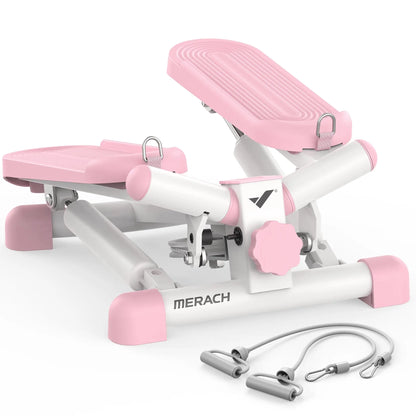 Mini Twist Stair Stepper for Exercise, 330LBS Capacity, with Resistance Band for Fitness, 2 Colors to Choose From, Quiet
