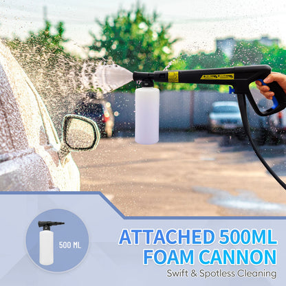 Electric Pressure Washer 4800PSI-Max 3.2GPM Power Washer with Foam Cannon for Car, Floor, Garage, 4 Quick-Connect Nozzles, Blue