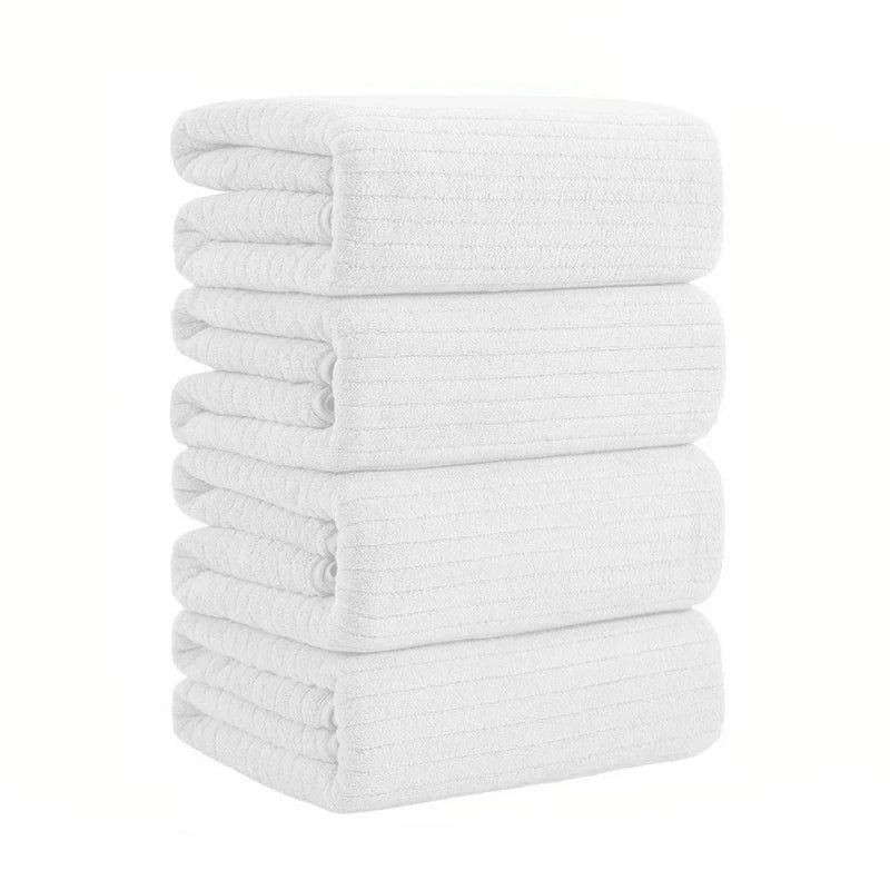 4 Oversized Bath Towels Set-35"x70", Extra Large Microfiber, Choice of 4 Colors