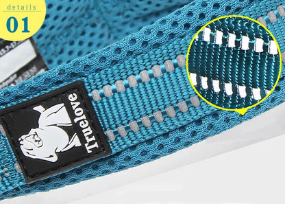 Dog Collar, Nylon Webbing, Adjustable, Padded, Soft, Reflective, Durable, Heavy Duty, Training