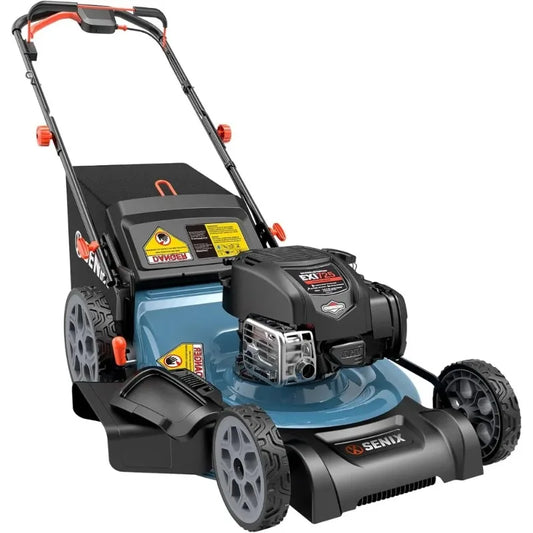 22-Inch Self Propelled Gas Lawn Mower with 163 cc 4-Cycle Engine, 3-in-1 Rear Wheel Drive, Variable Speed Lawnmower