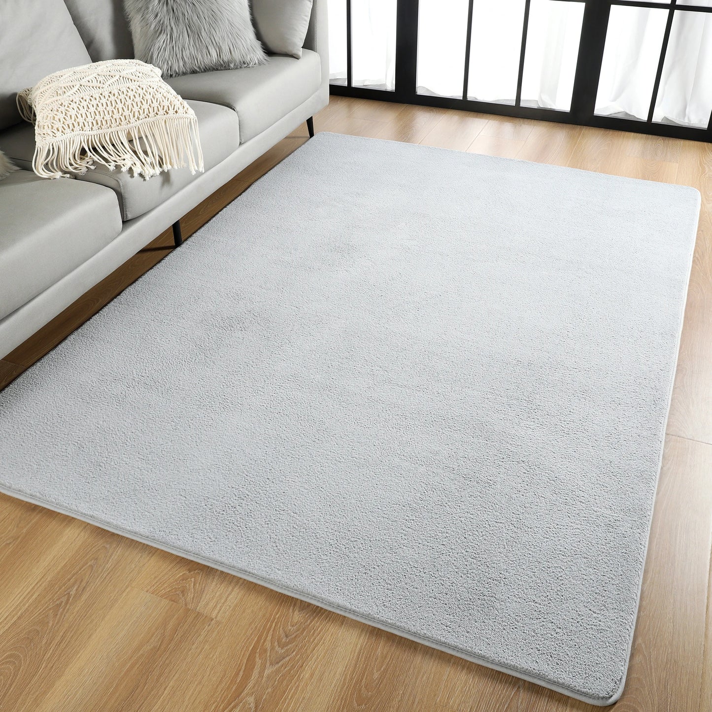 Black, Nonslip, Rectangular Carpet- Soft, For any , 2 Color and Size Choices