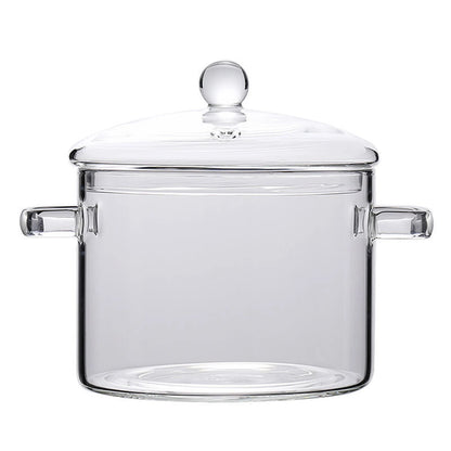 Glass Saucepan with Glass Cover,  2 Pc or 1 Pc Sets