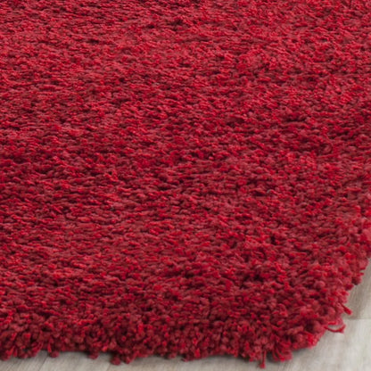 Shag Collection Area Rug - 6'7"" X 9'6"", Red, Non-Shedding & Easy Care, ideal For High Traffic Areas In