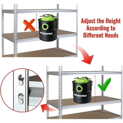5-Tier Storage Shelving Unit, 48”W x 24”D x 72”H, Adjustable, Heavy Duty Aluminum Alloy Shelf, 2750 lbs Load Capacity