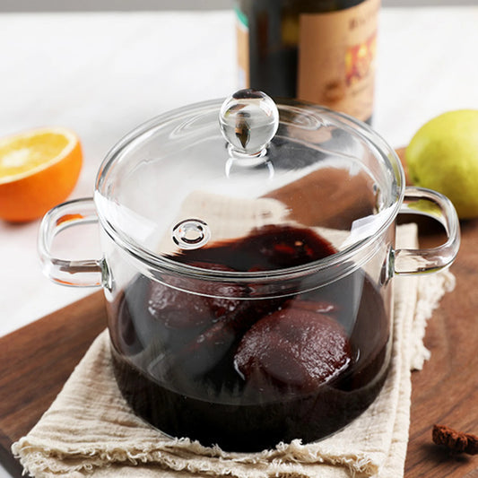 Glass Saucepan with Glass Cover,  2 Pc or 1 Pc Sets