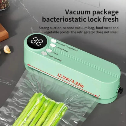 Efficient, One-Touch, Vacuum Sealer for Long-Lasting Freshness - Perfect for Snacks, Meats, Fruits & Veggies - Compact, User-Friendly