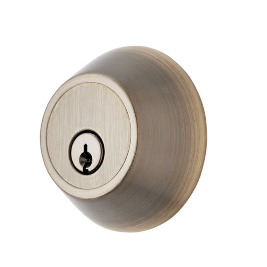 Antique Brass Keyed Entry Deadbolt Door, Easy Installation, Security, Knob Reversible Design