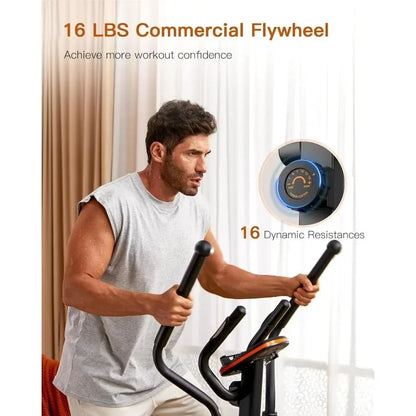 Elliptical Exercise Machine, with Hyper-Quiet Magnetic Driving System