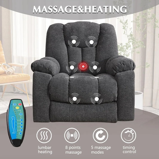 Power Lift Recliner Chair with Massage and Heat