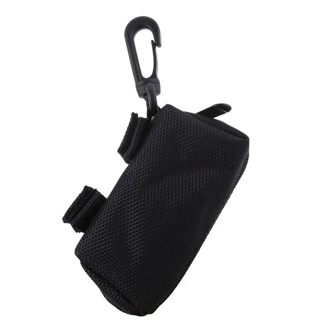 Dog Nylon Medium Storage Bag for Plastic bags with Clip, Attaches to Leash
