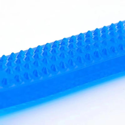 Rubber chew toy for puppies and do, durable and comes in Red, Orange, Blue or Green.