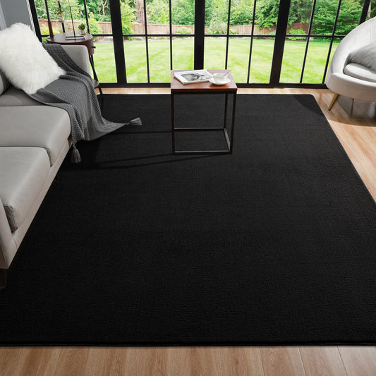 Black, Nonslip, Rectangular Carpet- Soft, For any , 2 Color and Size Choices