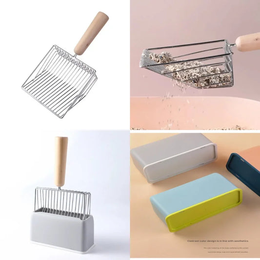 Durable Metal Cat Litter Shovel Set - Easy-to-Use, Efficient Cleaning Tool for Pet Owners - Perfect for All Litter Types