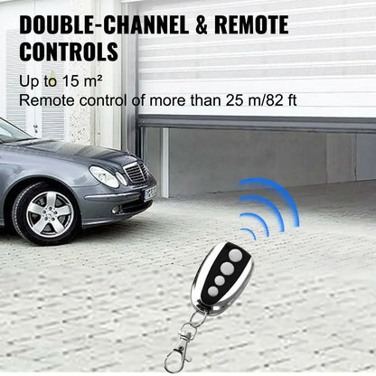 VEVOR 220V electric door opener with 800N/1000N with automatic lift system, 12㎡/15㎡ wide range, dual remote control, and silent motor