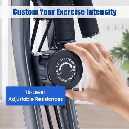 Exercise Bike foldable, 3 in 1 Magnetic Stationary Bike for Home with 16-Level Resistance, 300LB Capacity