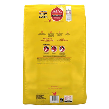 Non-Clumping Cat Litter, 24/7 Performance Multi Cat Odor Control, 48 lb Low Dust, Quick Cleanup, Moisture Absorption, Fresh Scent