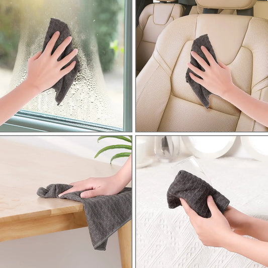 Super Absorbent Waffle Weave Kitchen Towels- 10 Pack - Lint Free, Quick Dry Dish Cloths, - XL 12x12 Inch