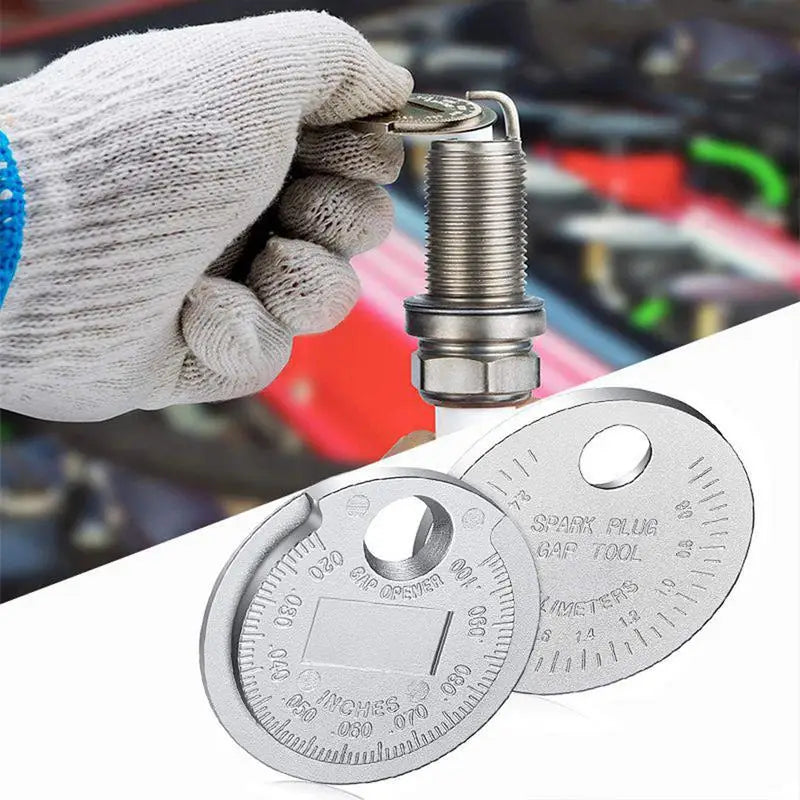 Spark Plug Gap Tool, Wire Spark Plug Socket Gap Measuring Tool, Coin-Type