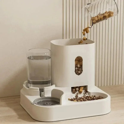 Automatic Feeder MultiPet Food Bowl With Water Fountain, Large Capacity Food Storage Dispenser, 5 Colors
