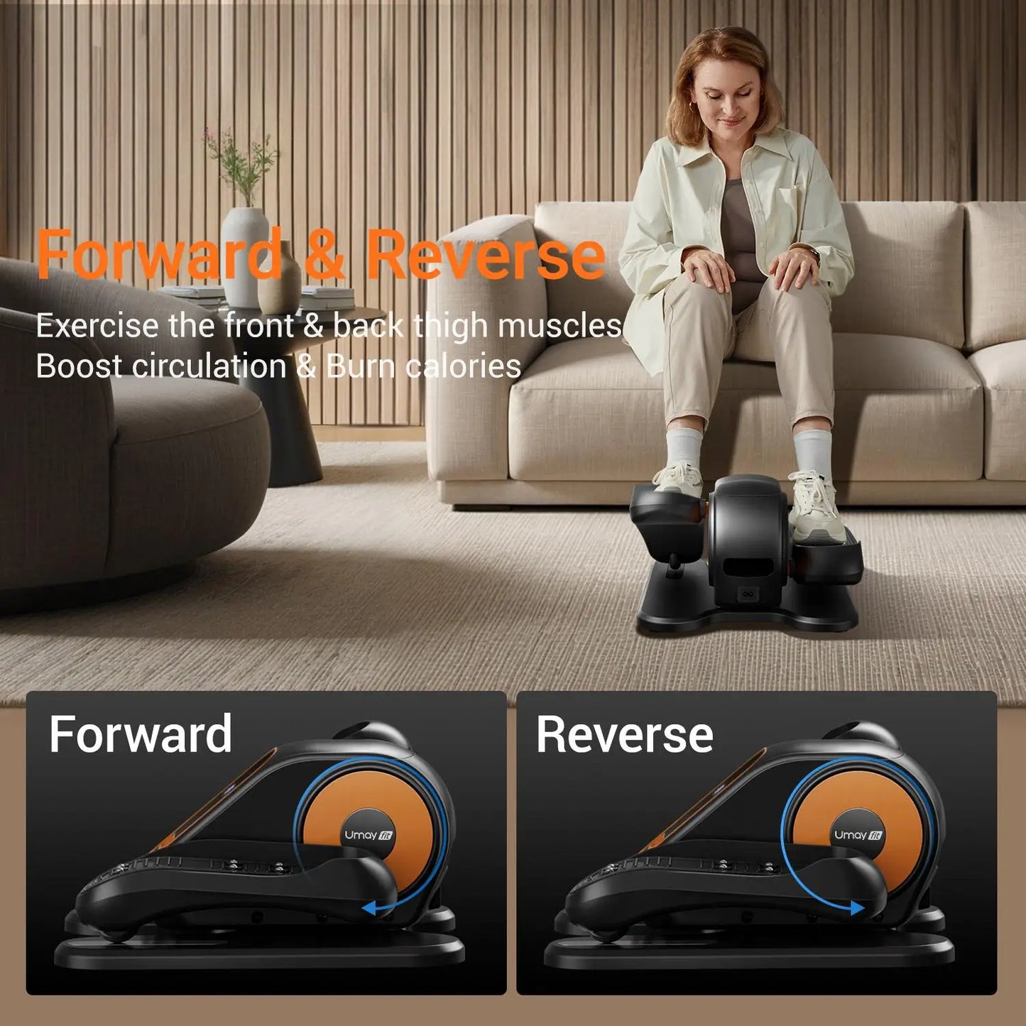 Quiet Electric Portable Under Desk Elliptical, great for Seniors, Leg Exerciser with Remote – Compact Training Machine