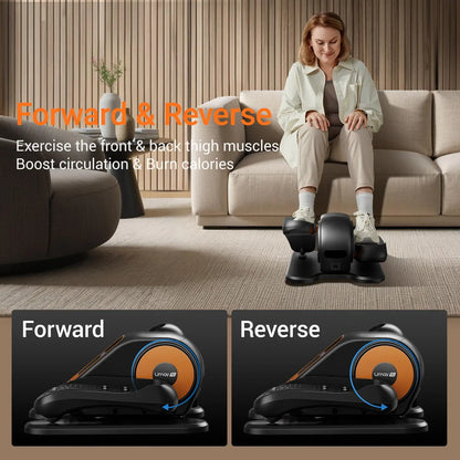 Quiet Electric Portable Under Desk Elliptical, great for Seniors, Leg Exerciser with Remote – Compact Training Machine