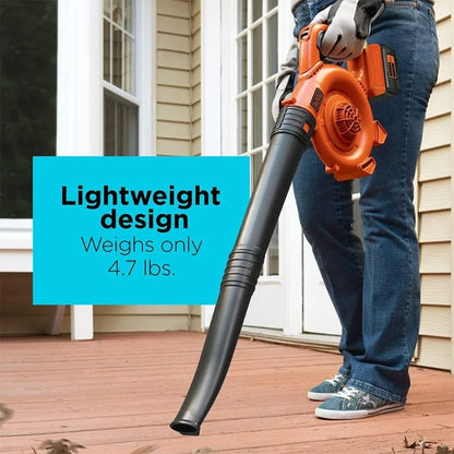 40V MAX Cordless Blower, Hard Surface Sweeper, Variable Speed Up To 120 MPH, with Battery and Charger