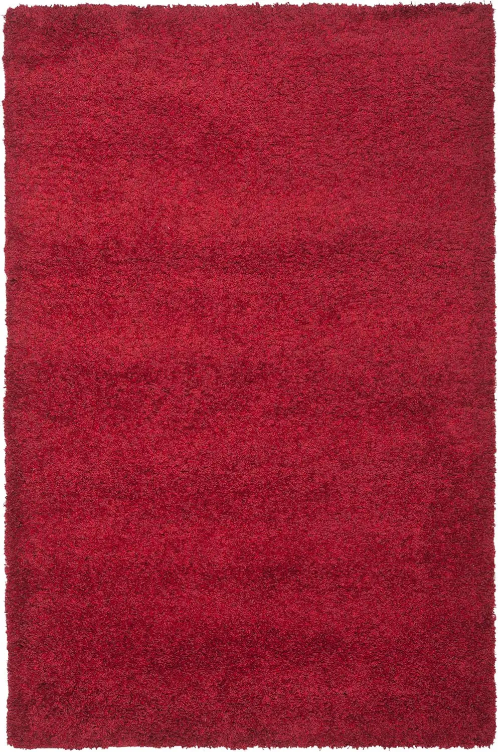 Shag Collection Area Rug - 6'7"" X 9'6"", Red, Non-Shedding & Easy Care, ideal For High Traffic Areas In