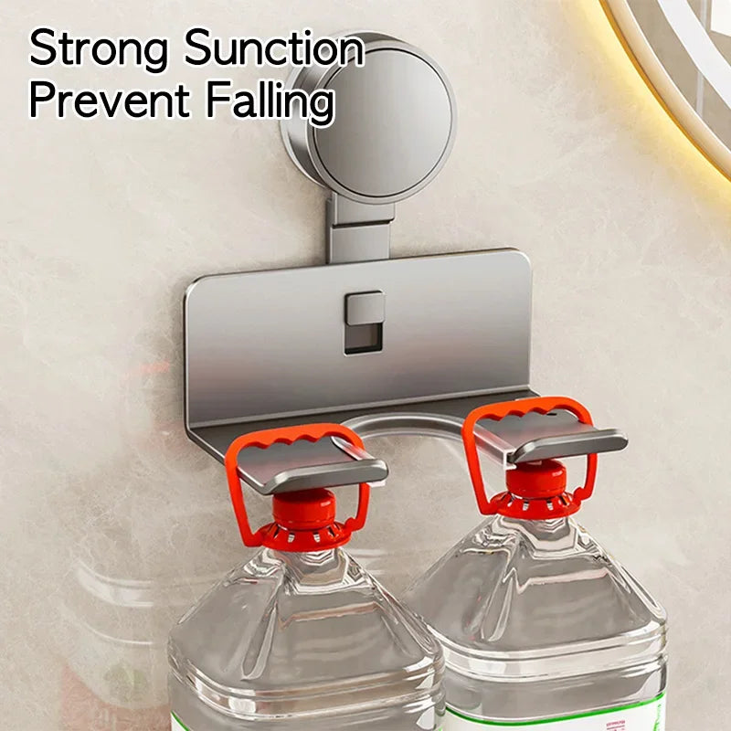 Suction Cup mounted Hair Dryer Holder, Wall Mounted Rack Suction Cup mount for Hairdryer, Stand Cradle, Hand Free Hanger, Bathroom Shelves